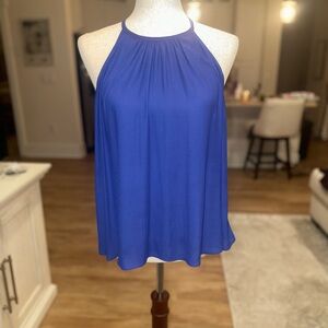 Lush Royal Blue Halter Blouse